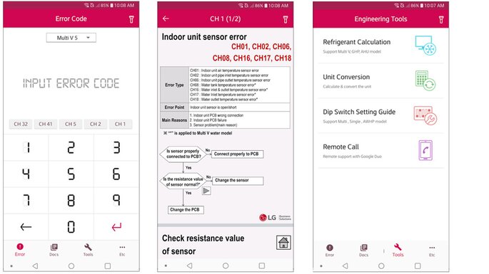 LG Therma V HVAC Service App