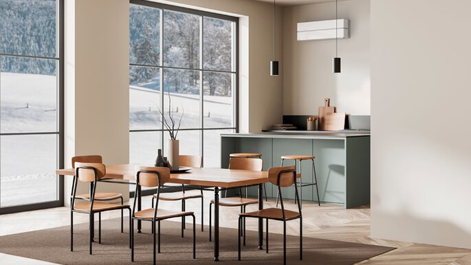 Mitsubishi Klima Innengerät in Wohnung